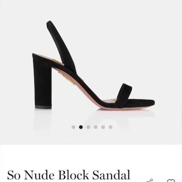RARE Aquazzura So Nude Block Sandal 85 โ Nude โ Size 36.5 โ Worn Once - Picture 9 of 9